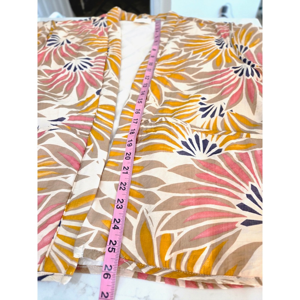 Easy Clothes Mirabelle Jacket S/M Multicolor Floral Fan Print Blazer Boho French - Picture 10 of 13